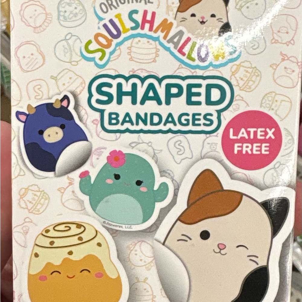 Squishmallows Shaped Bandages NWT stickers